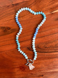 lake glass + cherry charm necklace