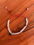 beaded cherry bracelet
