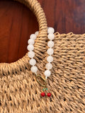 beaded bag charm + cherry charm